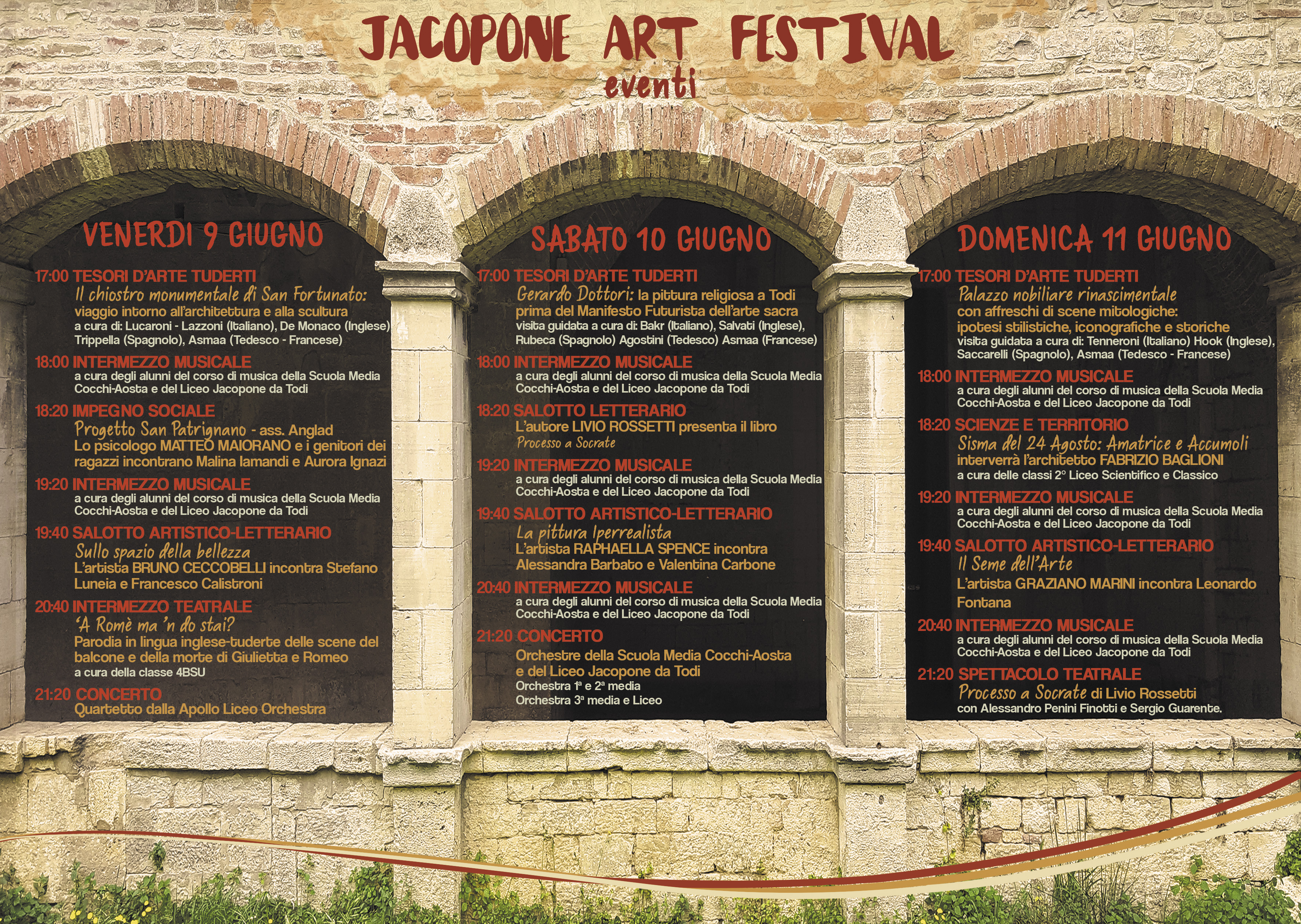 LICEO JACOPONE DA TODI PROGRAMMA DELLO JACOPONE ART FESTIVAL