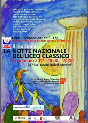 LOCANDINA DELLA NOTTE NAZIONALE DEL LICEO CLASSICO 13.01.2017