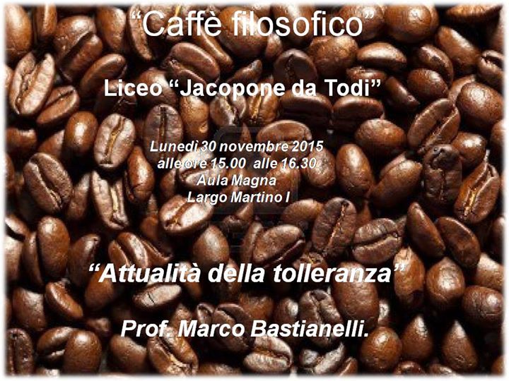LOCANDINA DEL PRIMO INCONTRO DEL CAFFE FILOSOFICO DELLANNO SCOLASTICO 2015 2016 30.11.2015